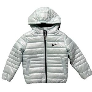 Toddler Girl Nike Blue Puffer Winter Jacket Size 4 (XS)